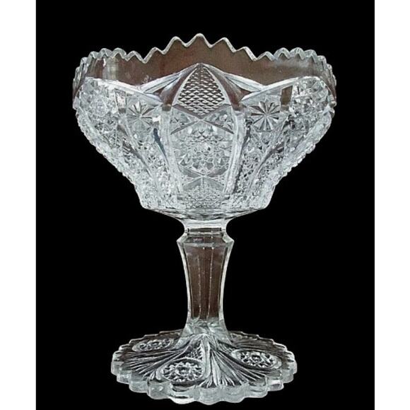 Antique Imperial Glass Company 2 compote bowls | No 505 Bellaire pattern | EUC - Picture 5 of 5